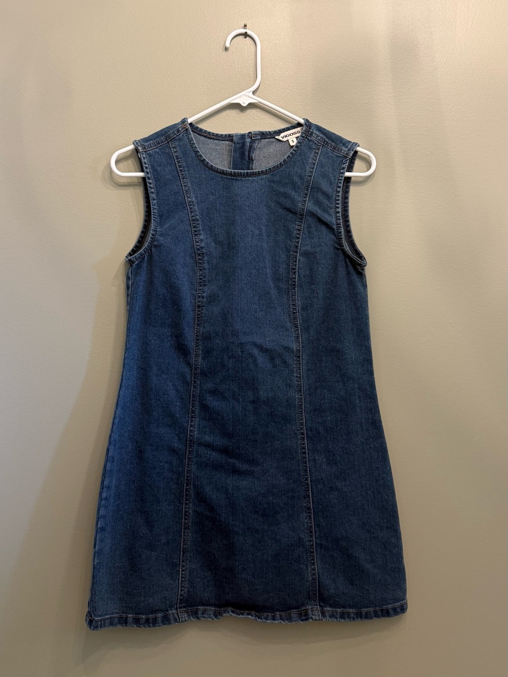 Vigoss High Neck Denim Mini Dress